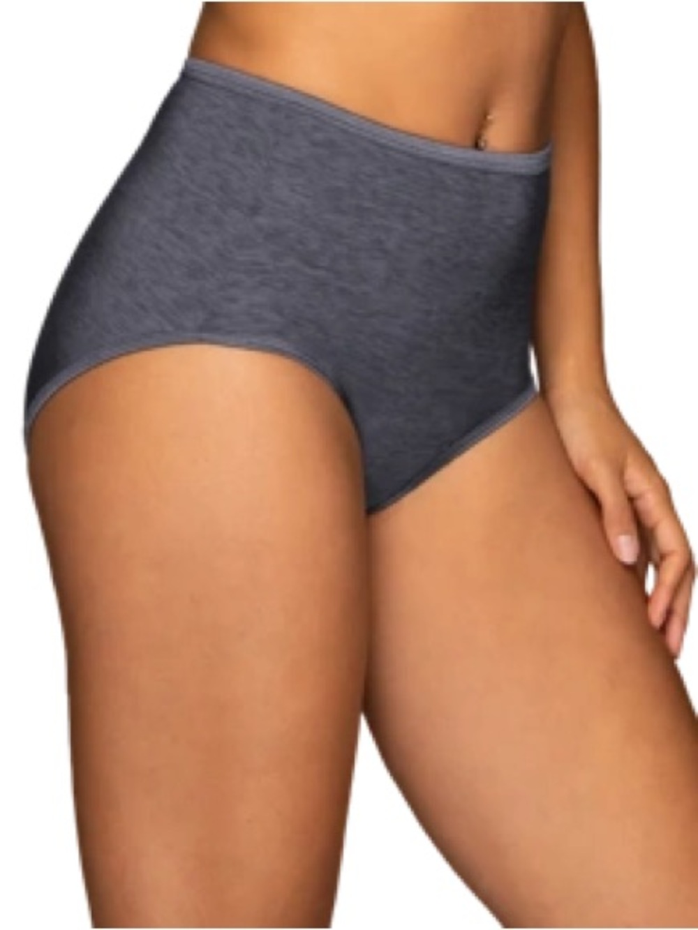 NEW Vanity Fair Body Shine Illumination Brief Panties L 7 Steel Gray shimmer